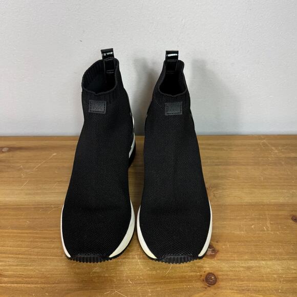 MICHAEL Michael Kors Skyler Sock Sneakers in Black Knit Women's Size 7 - Picture 2 of 11